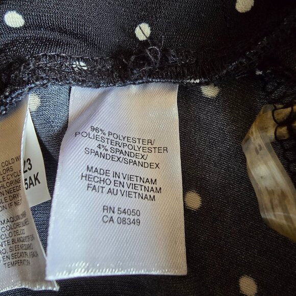 Evan Picone - Vintage Skirt in Black with White Polka Dots All Over - Picture 4 of 5